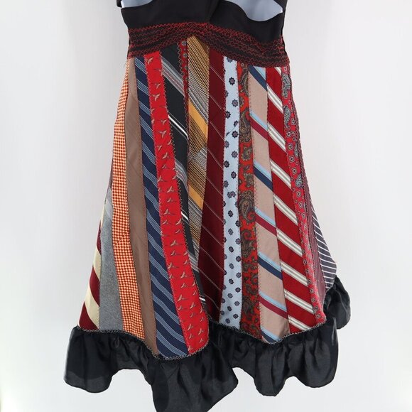 Vintage Sequin Tie Dress Women's XS Black Burningman Costume Cosplay Festival - Picture 7 of 8